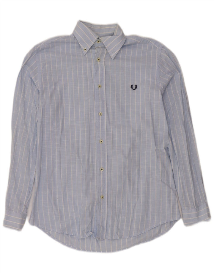FRED PERRY Ανδρικό πουκάμισο Βαμβακερό μικρό μπλε ριγέ