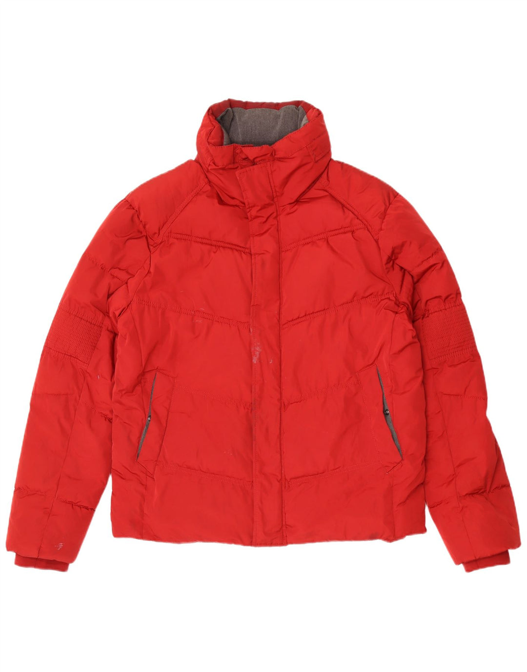 Zara Ανδρικό μπουφάν με κουκούλα UK 44 2XL κόκκινο πολυεστέρα