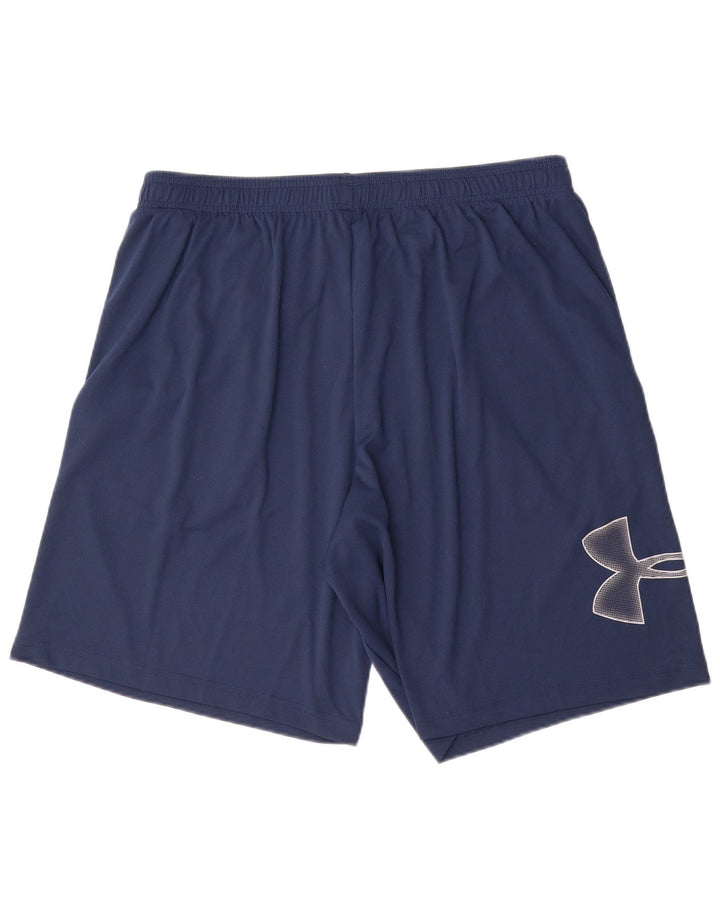 Ανδρικό γραφικό αθλητικό σορτς UNDER ARMOR XL Navy Blue Polyester