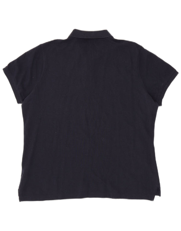 RALPH LAUREN Γυναικείο Skinny μπλουζάκι πόλο UK 18 XL Navy Blue βαμβακερό