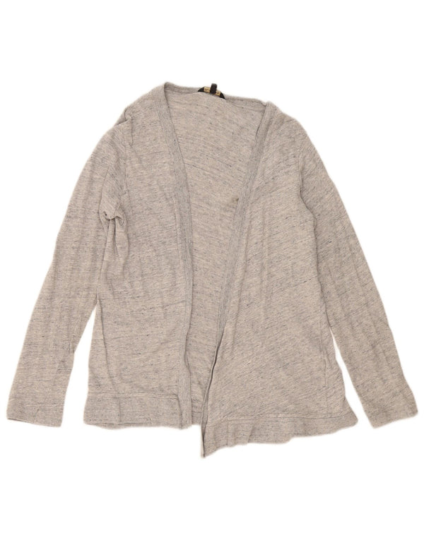 Massimo Dutti Γυναικείο ανοιχτό πουλόβερ ζακέτα UK 10 Μικρές γκρι βαμβακερές ίνες
