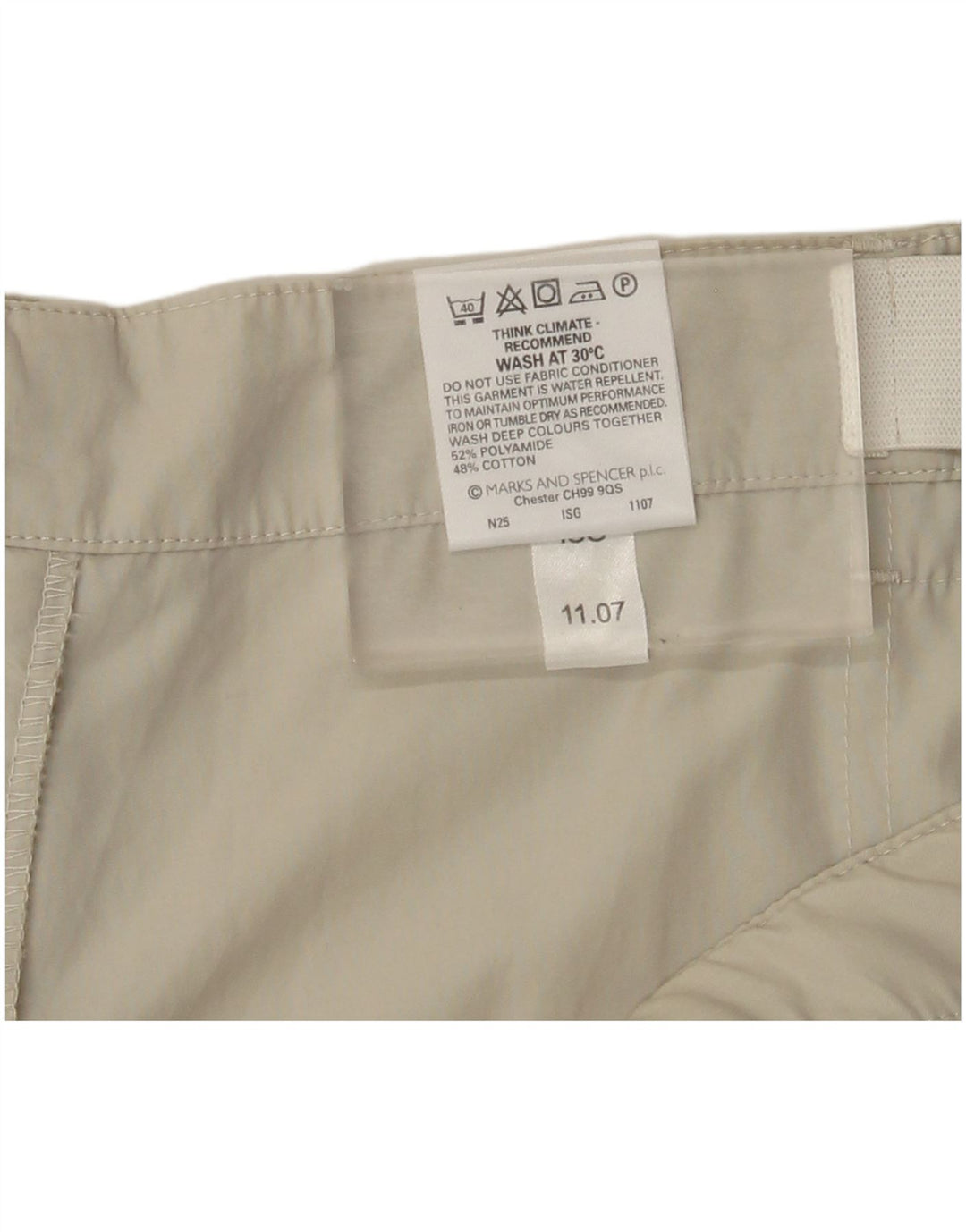 Marks & Spencer Ανδρικό ίσιο παντελόνι Cargo W44 L29 Beige Polyamide