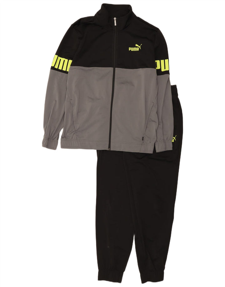 Ανδρική φόρμα PUMA Graphic Full Tracks Large Black Colourblock Polyester