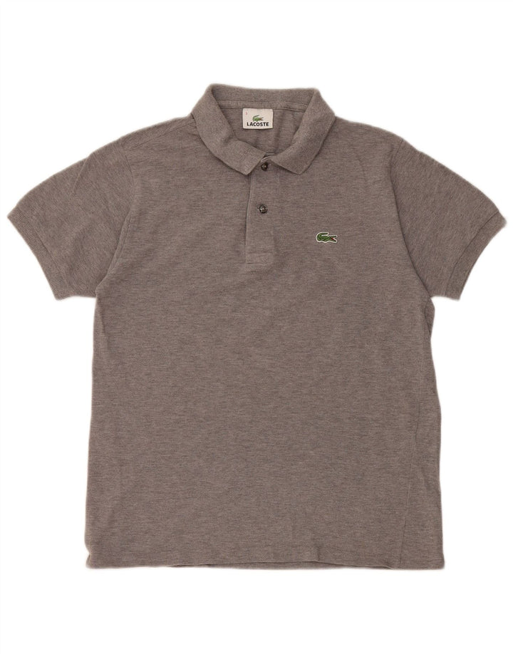 Ανδρικό μπλουζάκι πόλο Lacoste, μέγεθος 3, μικρό γκρι βαμβακερό