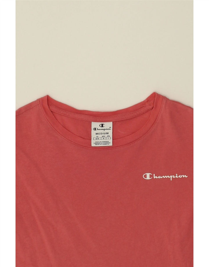 CHAMPION Womens T-Shirt Top UK 12 Medium Red Vintage Champion and Second-Hand Champion from Messina Hembry 