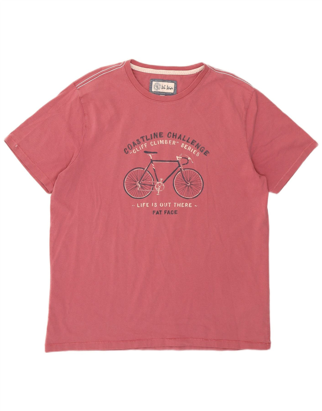 Ανδρικό γραφικό T-Shirt Fat Face Top μεγάλο κόκκινο βαμβακερό