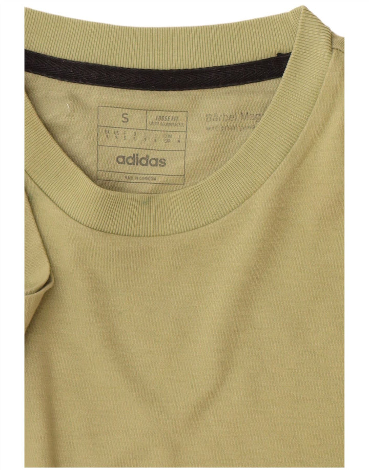 Ανδρικό μπλουζάκι ADIDAS Loose Fit Top Μικρό πράσινο βαμβακερό