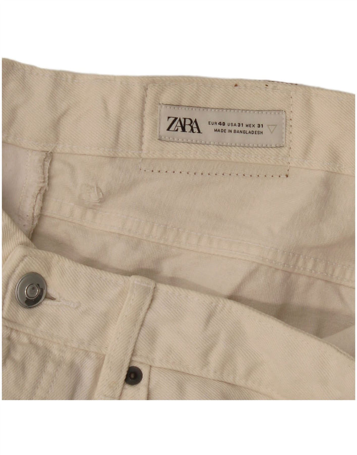 Zara Ανδρικό τζιν ίσιο EU 40 Medium W31 L32 Off White