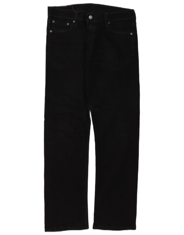 Levi's Mens 504 Straight Jeans W33 L32 Μαύρο βαμβακερό