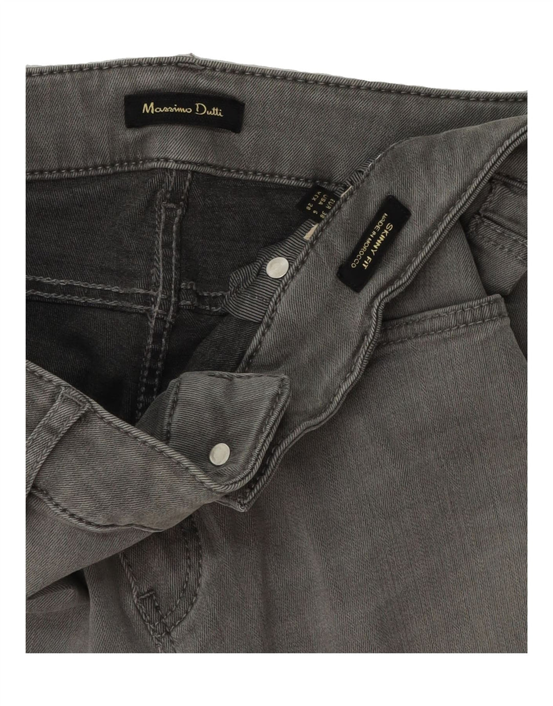 MASSIMO DUTTI Womens Skinny Jeans EU 38 Small W28 L30 Grey Vintage Massimo Dutti and Second-Hand Massimo Dutti from Messina Hembry 