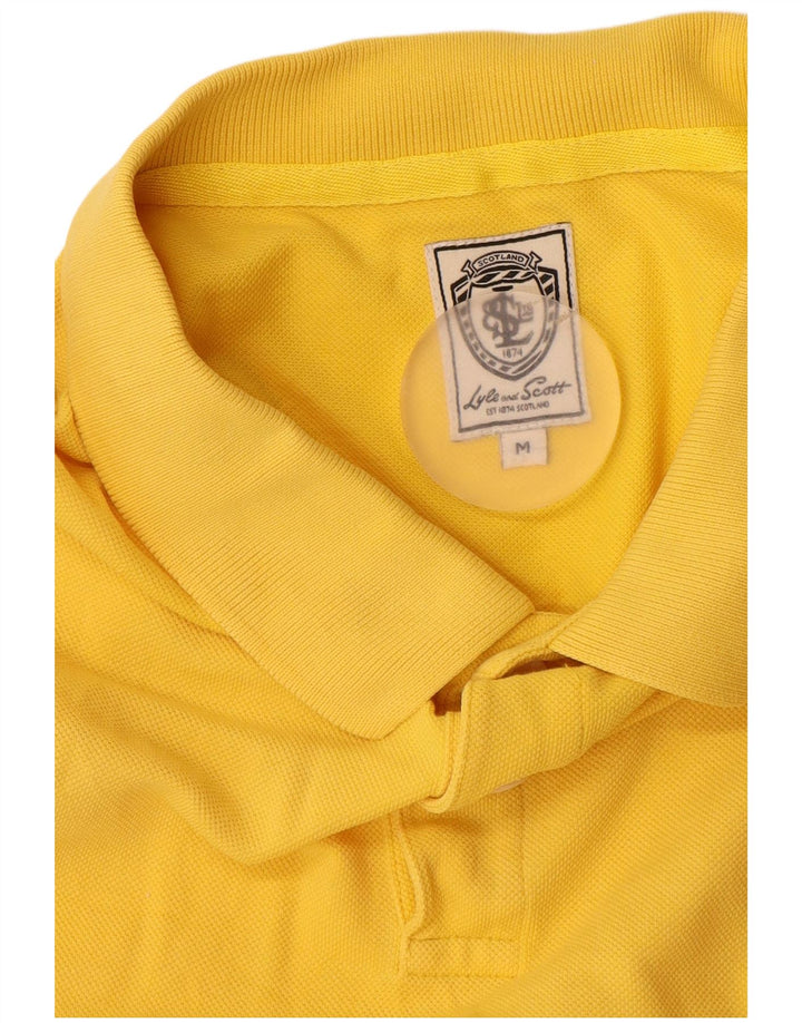 Ανδρικό πουκάμισο πόλο Lyle & Scott από μεσαίο κίτρινο βαμβάκι