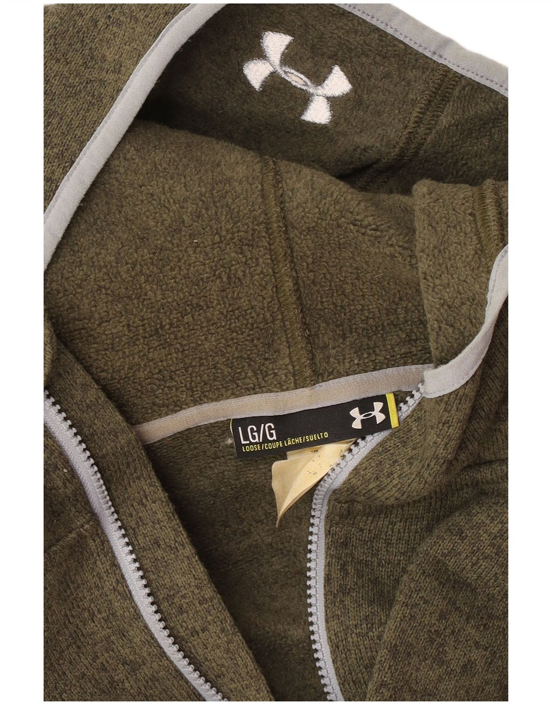 Under Armour Ανδρικό πουλόβερ με φερμουάρ με κουκούλα με μεγάλο πράσινο φλιτζάνι
