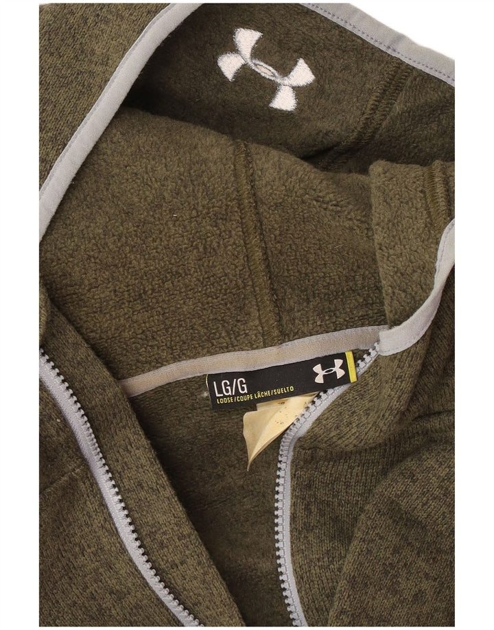 Under Armour Ανδρικό πουλόβερ με φερμουάρ με κουκούλα με μεγάλο πράσινο φλιτζάνι