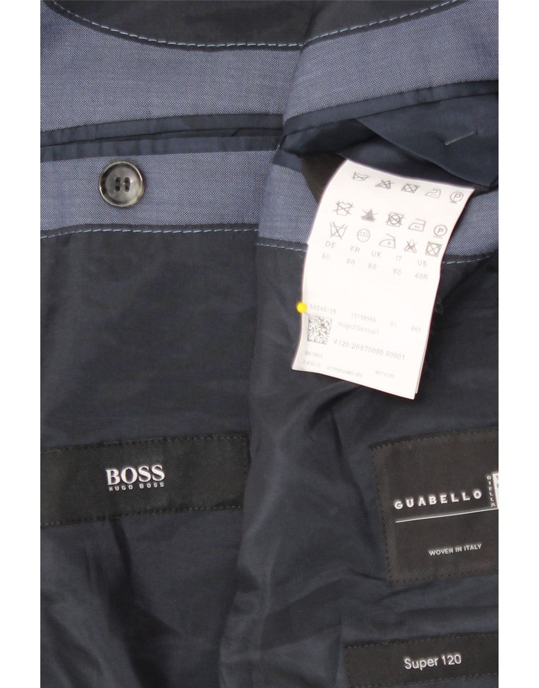 Hugo Boss Ανδρικό σακάκι μπλέιζερ με 2 κουμπιά EU 50 μεγάλο μπλε παρθένο μαλλί