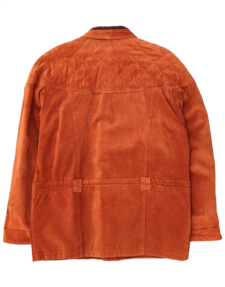 Vintage Ανδρικό Suede Jacket IT 48 Medium Brown Suede