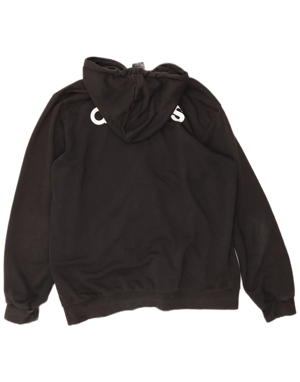 Ανδρικό πουλόβερ με κουκούλα με φερμουάρ Adidas XL μαύρο βαμβακερό
