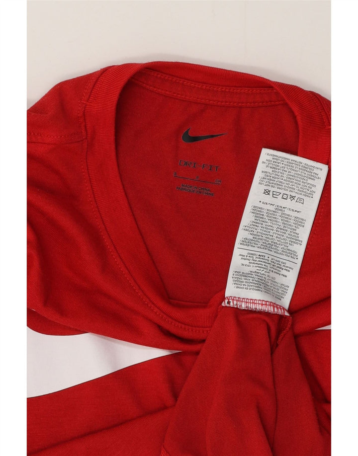 Ανδρικό μπλουζάκι NIKE με γραφικό Dri Fit Τοπ μικρού κόκκινου πολυεστέρα