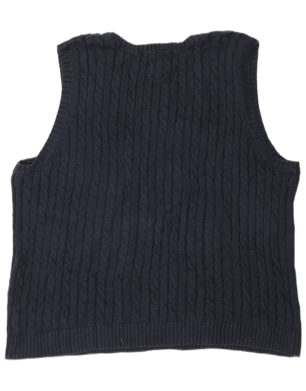 L.L.Bean Ανδρικό γιλέκο Tank Top 3XL Navy Blue Cotton
