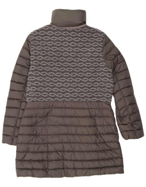 Geox Γυναικείο παλτό UK 16 Large Grey Geometric Polyamide