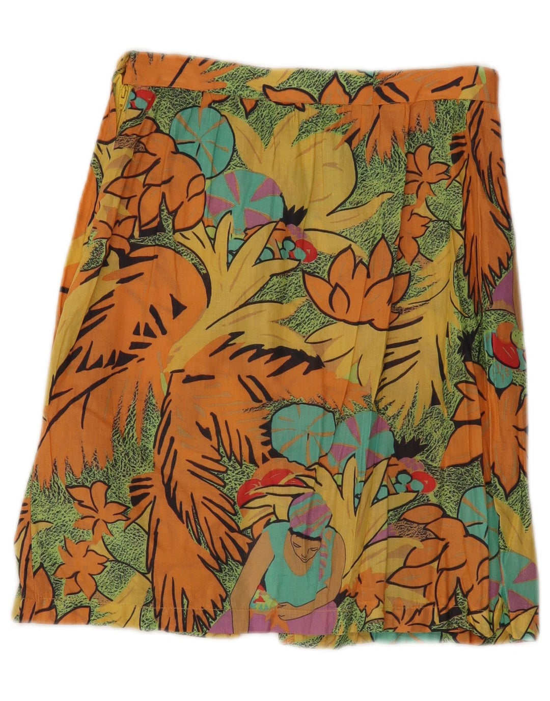 VINTAGE Γυναικεία Φούστα σε A-Line W26 Μικρή Πολύχρωμη Floral