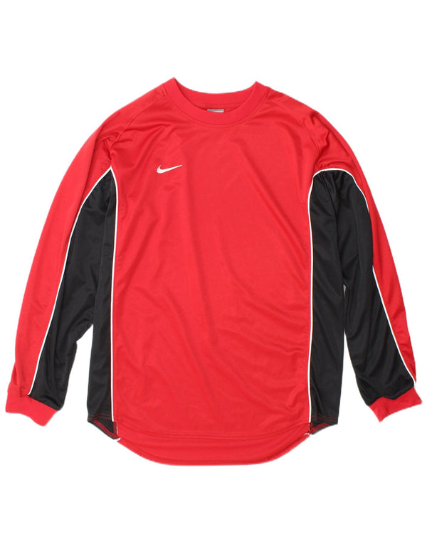 Ανδρικό τοπ Nike μακρυμάνικο UK 42/44 Μεγάλο κόκκινο χρώμα πολυεστέρα