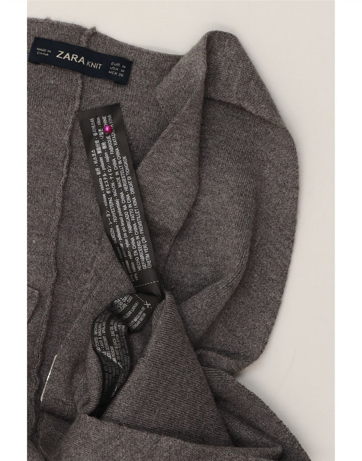 Zara γυναικεία πλεκτή φόρμα UK 12 μεσαία γκρι βισκόζη