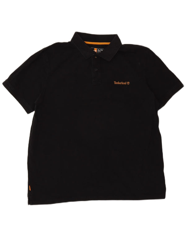 Ανδρικό μπλουζάκι Timberland με κανονική εφαρμογή Polo XL Μαύρο βαμβακερό