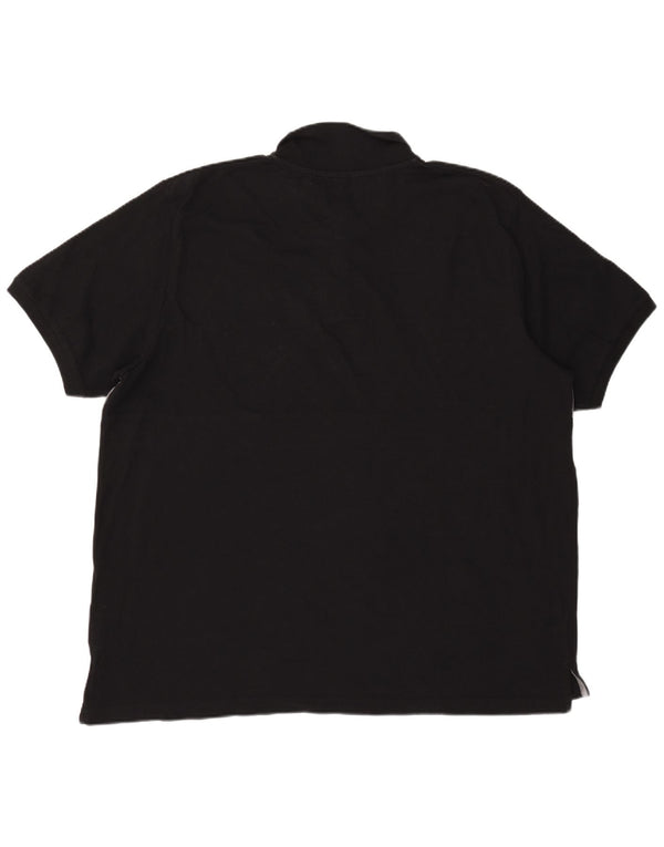 Pierre Cardin Ανδρικό Πόλο Μπλουζάκι 4XL Μαύρο Colourblock Βαμβακερό
