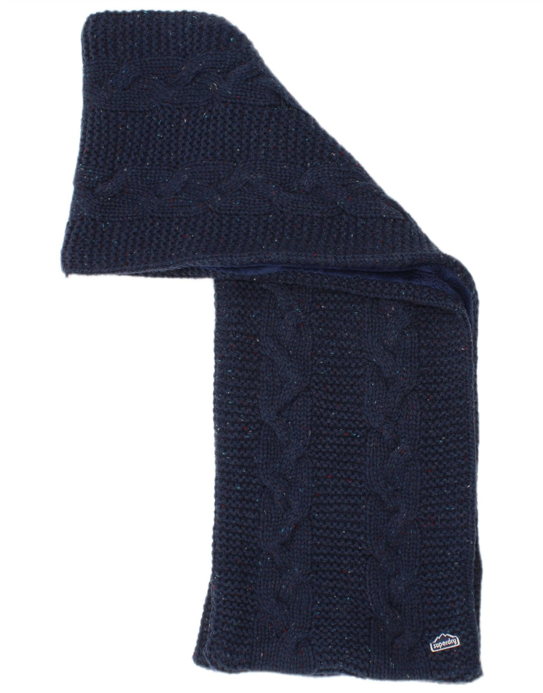 Γυναικείο πλεκτό ορθογώνιο φουλάρι Superdry One Size Navy Blue Flecked Winter