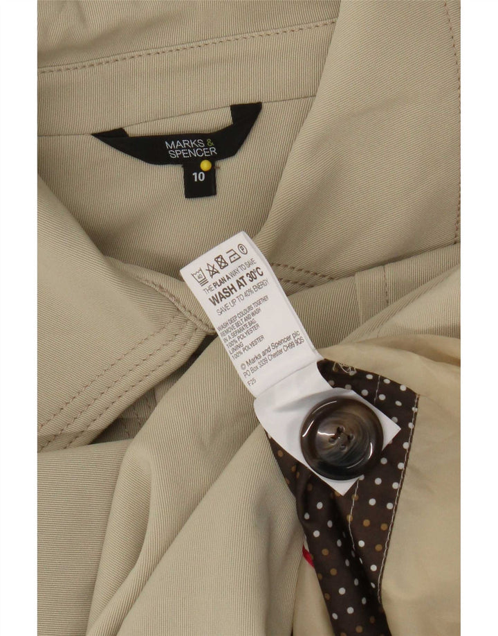 Marks & Spencer Γυναικεία καμπαρντίνα υπερμεγέθη UK 10 Small Beige Polyester