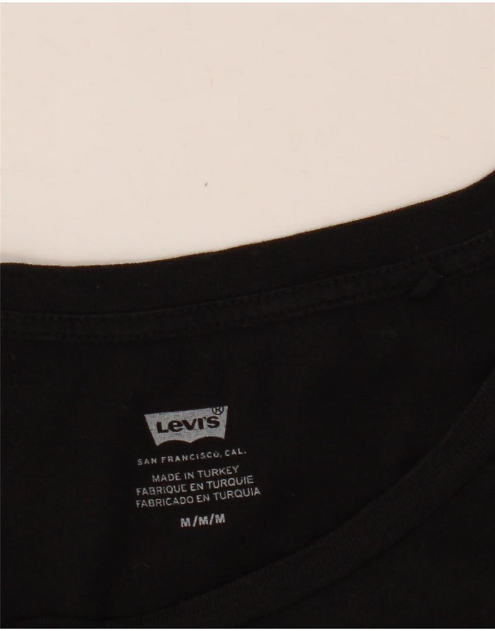 Γυναικείο γραφικό T-Shirt Levi's Top UK 14 Medium Black