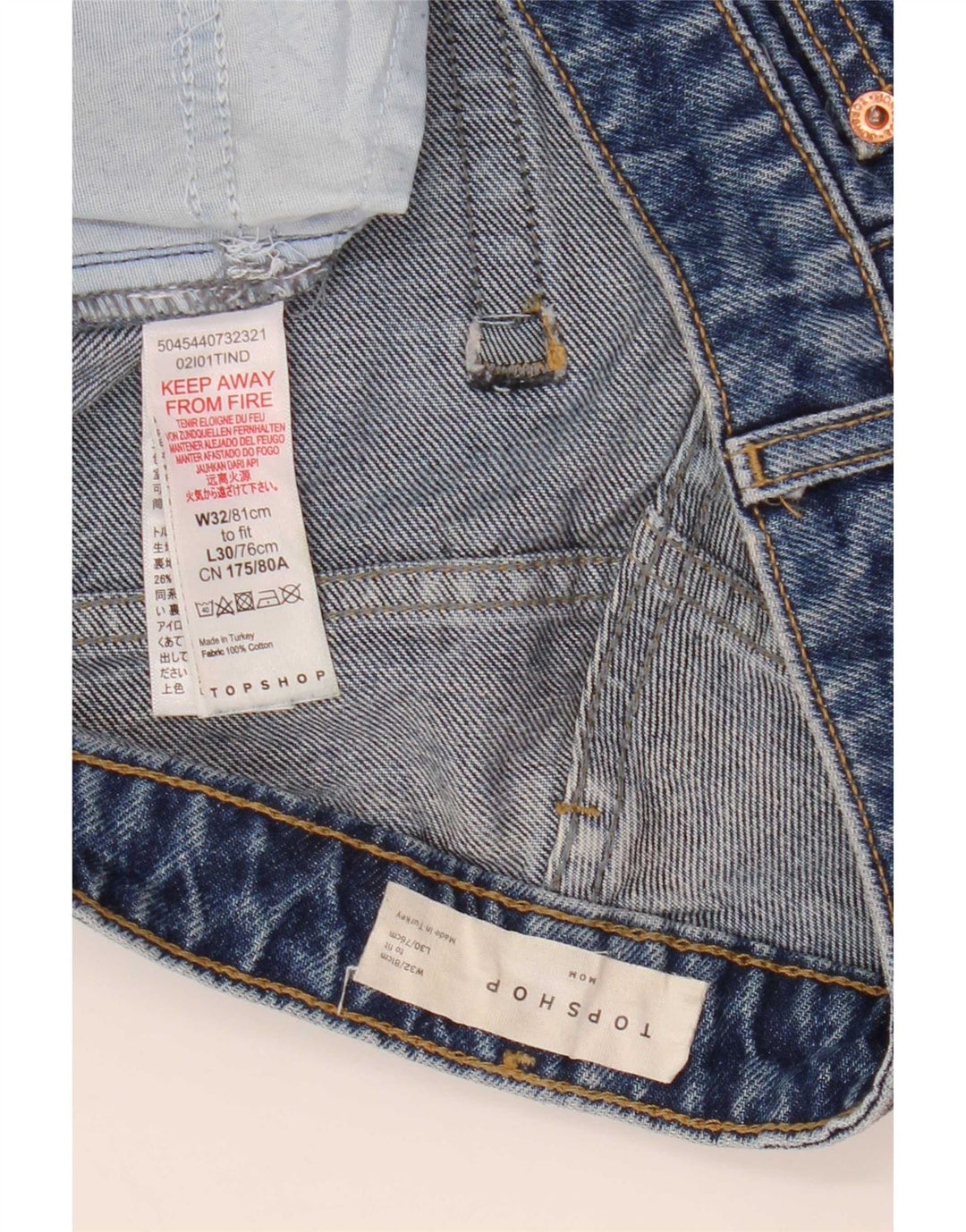 Topshop Γυναικεία Mom Tapered Jeans W32 L26 Blue Polyester
