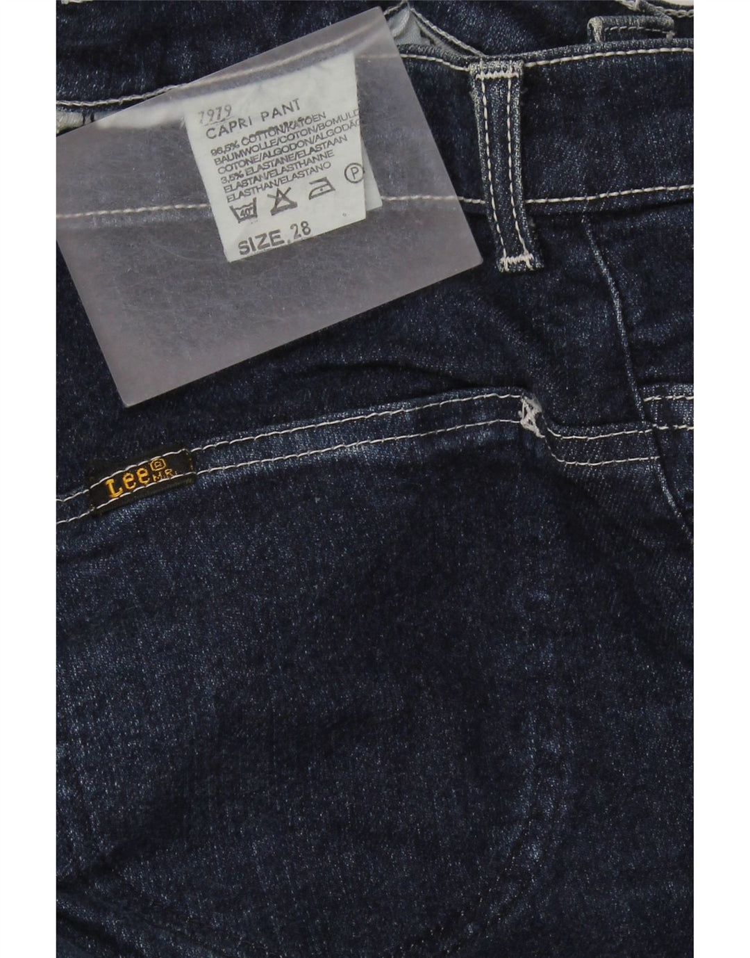 LEE Γυναικείο Τζιν Capri W28 L22 Navy Blue Cotton