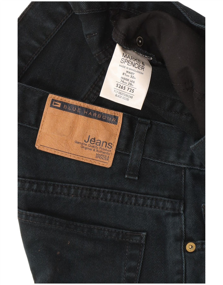 Ανδρικό τζιν ίσιο Marks & Spencer W32 L29 Navy Blue Cotton