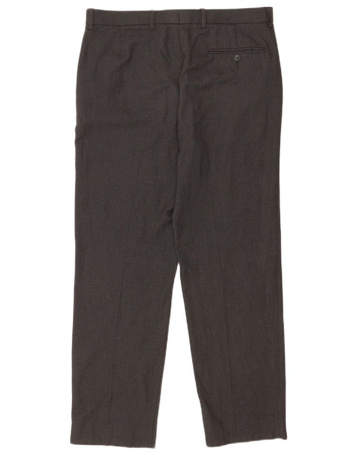 Ανδρικό ίσιο παντελόνι Marks & Spencer W34 L31 Grey Polyester
