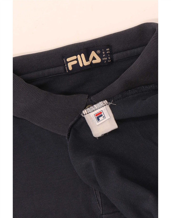 Fila Ανδρικό Πόλο Μπλουζάκι IT 46 Small Navy Blue Βαμβακερό