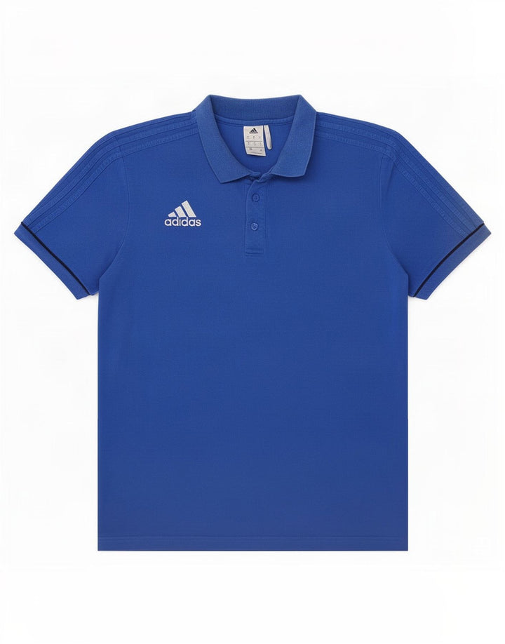Ανδρικό πουκάμισο πόλο Adidas μεγάλο μπλε