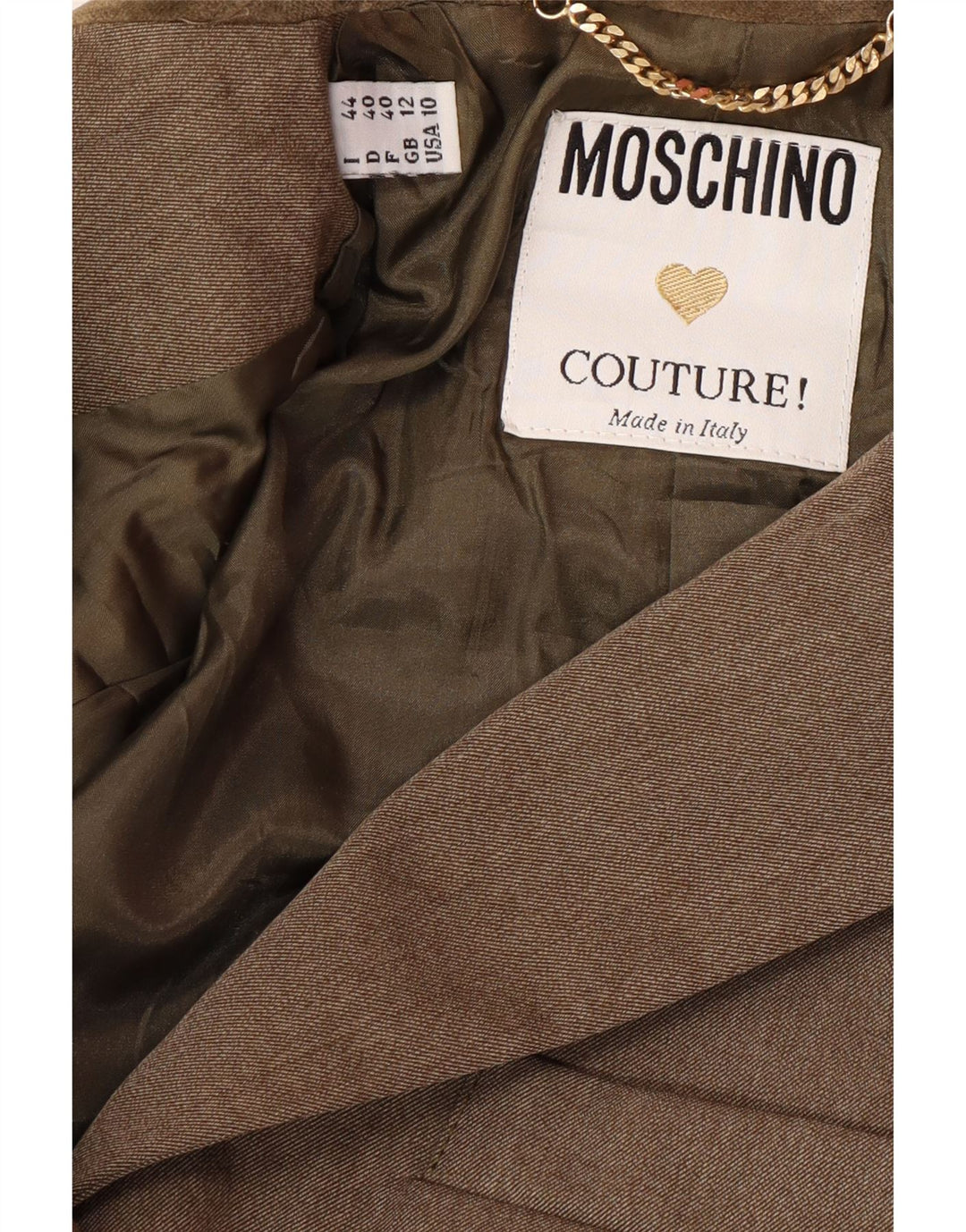 MOSCHINO Γυναικεία φούστα 2 τεμαχίων με 3 κουμπιά UK 12 μεσαία W28 καφέ Classic