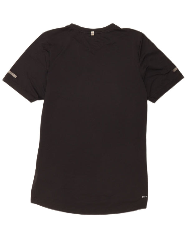 Ανδρικό γραφικό μπλουζάκι Nike, ανδρικό Dri Fit, μικρό μαύρο πολυεστέρα