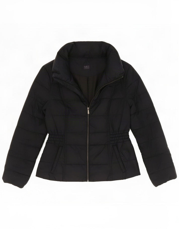 Marks & Spencer Γυναικείο μπουφάν με επένδυση UK 12 Medium Navy Blue Polyester
