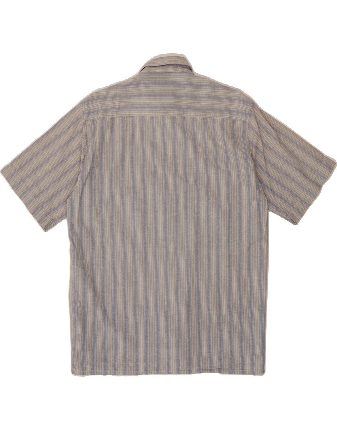 ALPENLAND Mens Short Sleeve Shirt Size 40 Medium Blue Striped Vintage Alpenland and Second-Hand Alpenland from Messina Hembry 