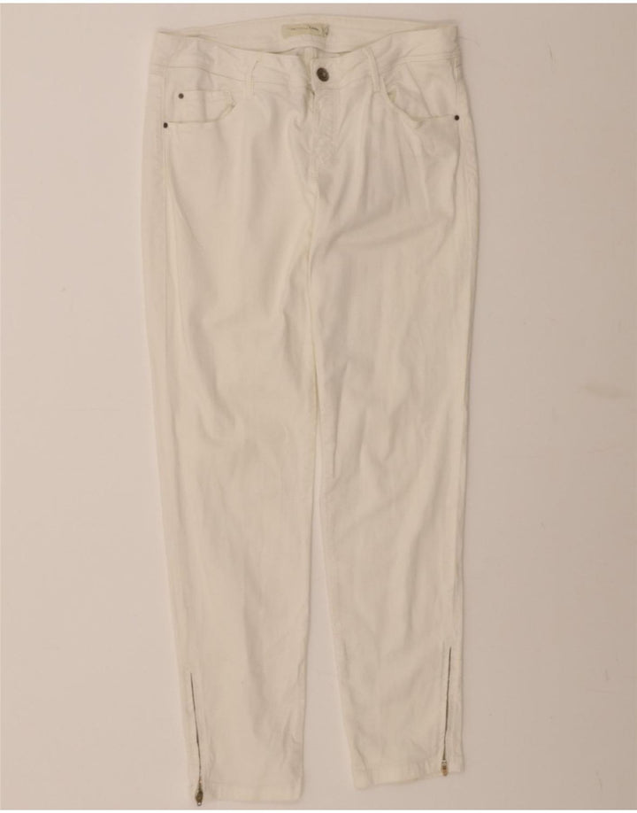 MASSIMO DUTTI Womens Slim Casual Trousers EU 40 Medium W30 L28 White Vintage Massimo Dutti and Second-Hand Massimo Dutti from Messina Hembry 