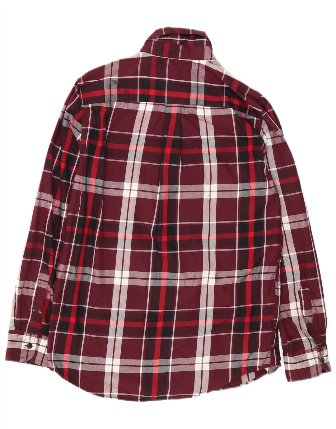 Ανδρικό πουκάμισο Chaps Flannel Μικρό μπορντό, καρό βαμβακερό