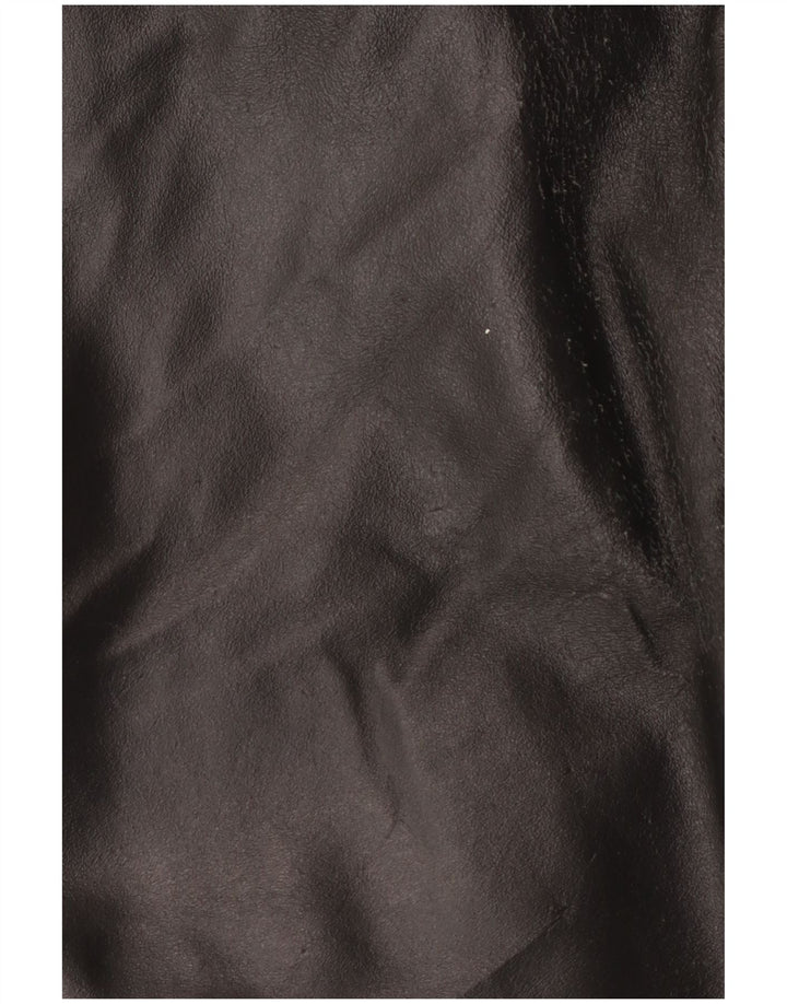 Vintage Ανδρικό Bomber Δερμάτινο Μπουφάν UK 42 2XL Μαύρο Δερμάτινο