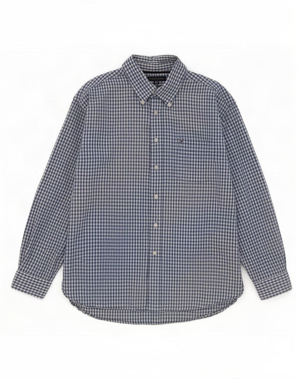 Ανδρικό πουκάμισο Tommy Hilfiger XL Blue Check Cotton