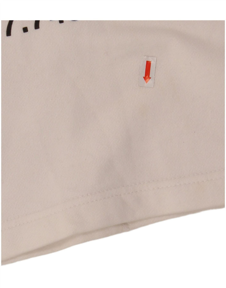 THE NORTH FACE Γυναικείο Υπερμεγέθη γραφικό Crop Hoodie Jumper UK 6 XS Λευκό