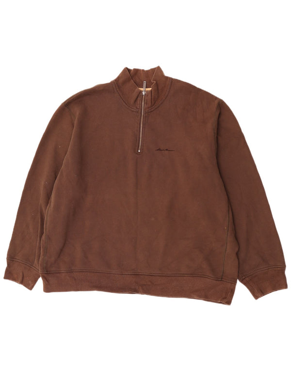 Ανδρικό φούτερ με φερμουάρ Eddie Bauer Jumper 2XL Καφέ βαμβακερό