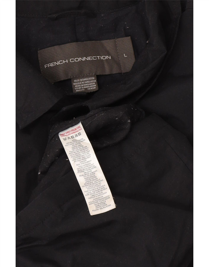 Ανδρικό παλτό French Connection UK 40 Large Navy Blue Polyester