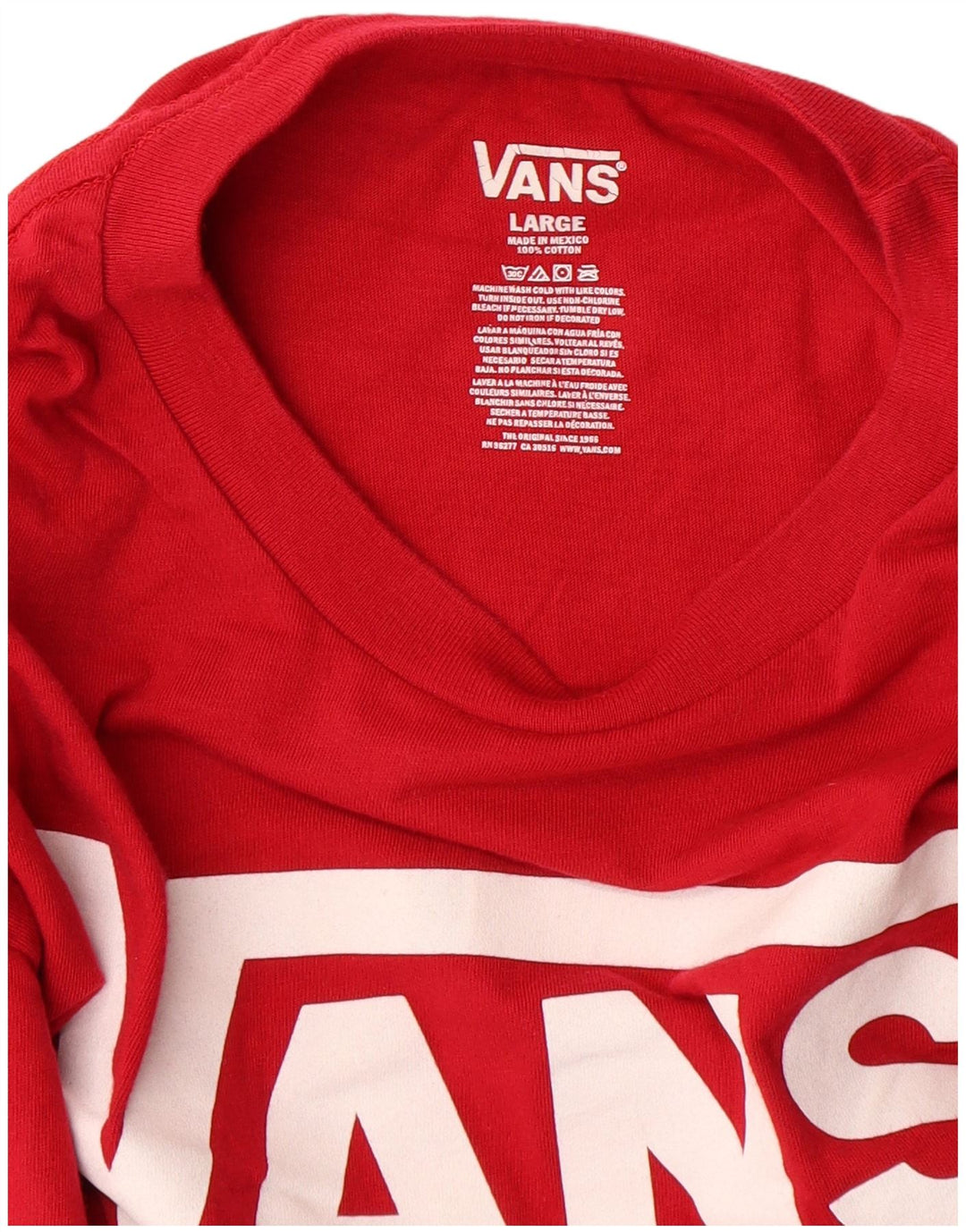 Vans Boys Graphic Top μακρυμάνικο 12-13 ετών Μεγάλο κόκκινο βαμβακερό