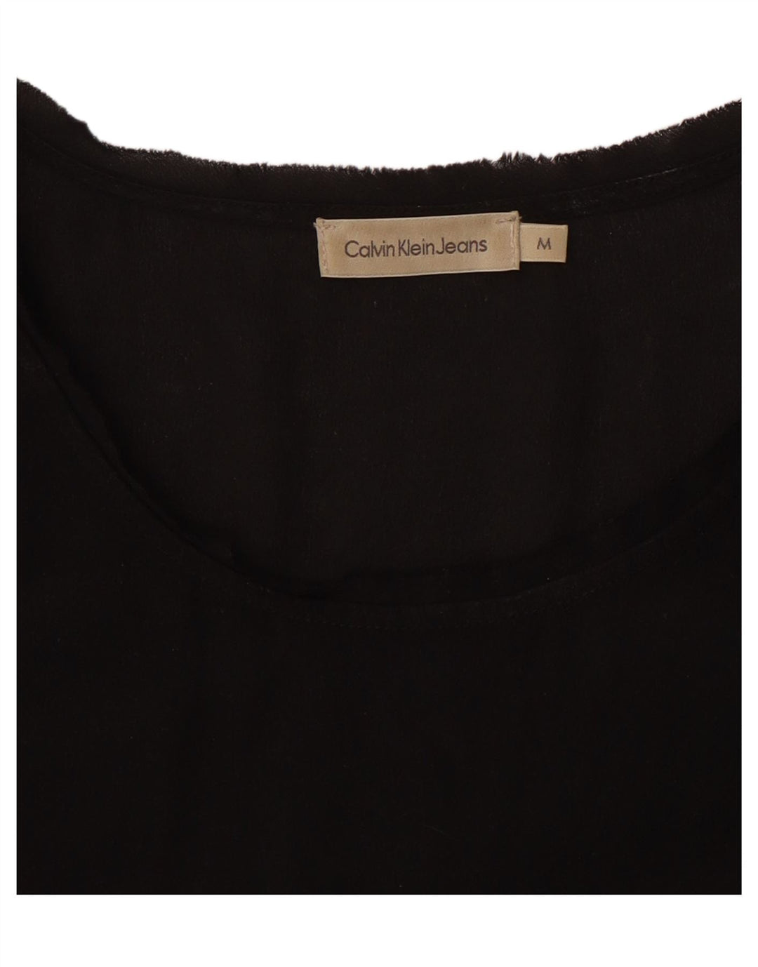 Calvin Klein Jeans Γυναικεία Μπλούζα Τοπ UK 14 Medium Black